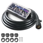 Mictuning 8FT 7 Way Trailer Plug Inline Wire Connector Junction Box Clear Cover. Fixed Price $39.50.