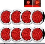 8PCS 16LED 4INCH Round Red Trailer Tail Light 4" Stop Turn. Fixed Price $45.00.