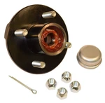 Pre-grease-packed Trailer Hub Assembly On 4" Bolt Circle (RHI-100-PG). Fixed Price $46.95.