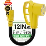 Powgrn Nema 5-15P To 14-50R, Rv Amp 110 Black. Fixed Price $29.99.