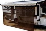17' X 9' Black Electric Rv Awning Vista Shade Drop W/zipper. Fixed Price $189.00.