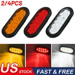 2PCS 10 Trailer Truck Stop/turn/tail Brake Lights 6" Oval Sealed Mount Red. Fixed Price $37.99.