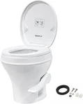 Rv Toilet, Residential Height 18.4", Gravity Flush Foot Pedal, Soft Close Seat,. Fixed Price $296.99.