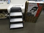 Lippert 30" Triple Solid Step Fold Down Black & Silver 791573 Rv Trailer. Fixed Price $319.95.