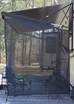 Excelfu Rv Awning Side Sun Shade Screen 9'X7', Black Mesh. Fixed Price $59.64.
