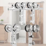 Ccjh 4FT-16FT Stainless Steel Sliding Barn Door Hardware Kit Track For Wood. Fixed Price $180.50.