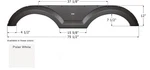 Icon 15006 Fender Skirt Tandem Axle 75-1/2IN Lx 12IN Polar White Single. Fixed Price $206.37.