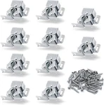 Luomorgo 10 Pack Double Roller Catch Cabinet Latches With Pieces, Silver. Fixed Price $10.78.